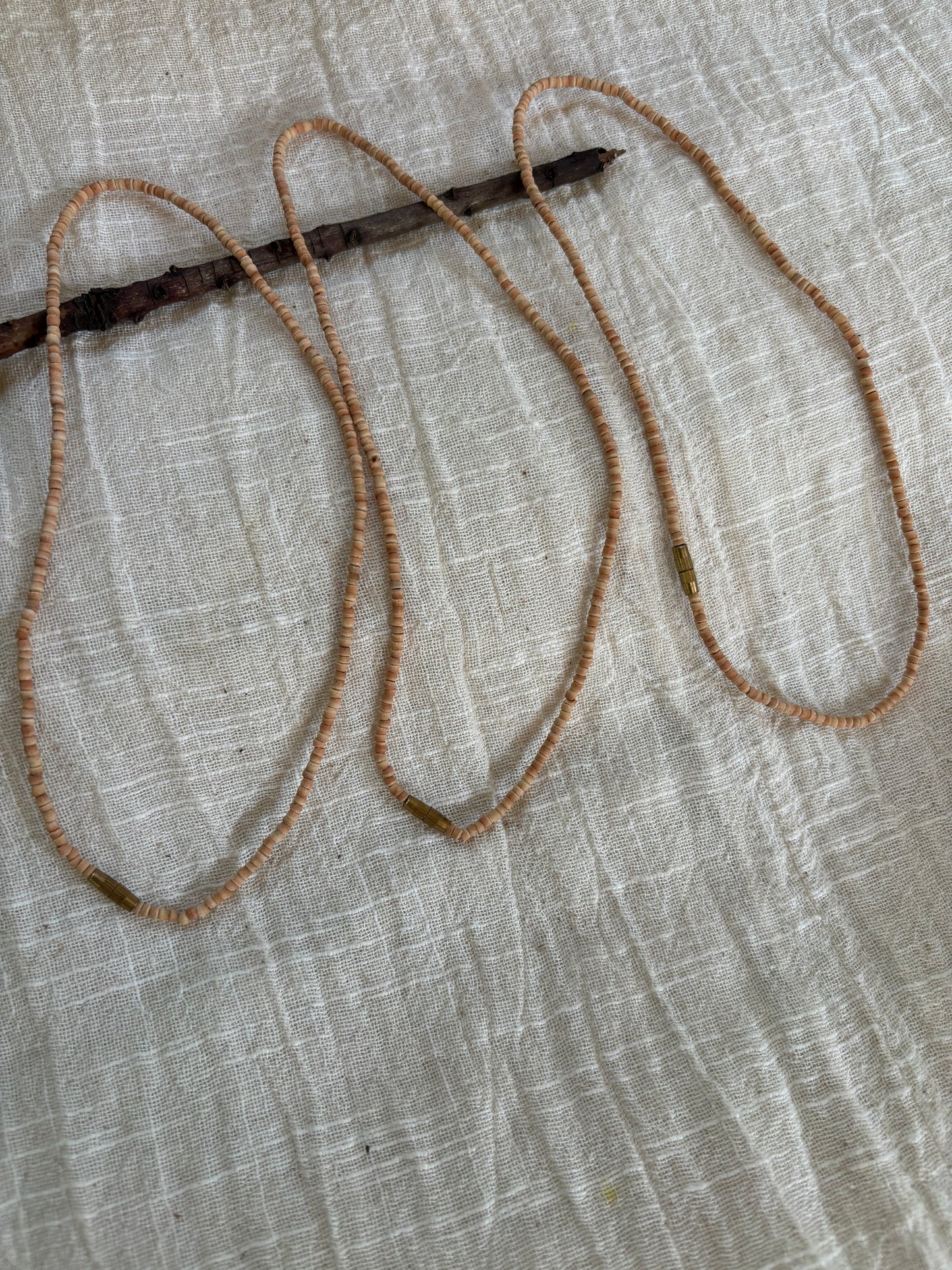 Wooden Bead Choker Necklace