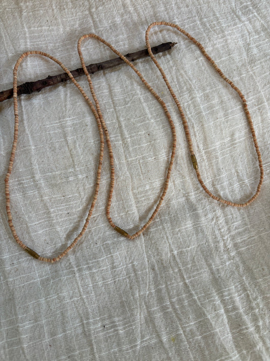 Wooden Bead Choker Necklace