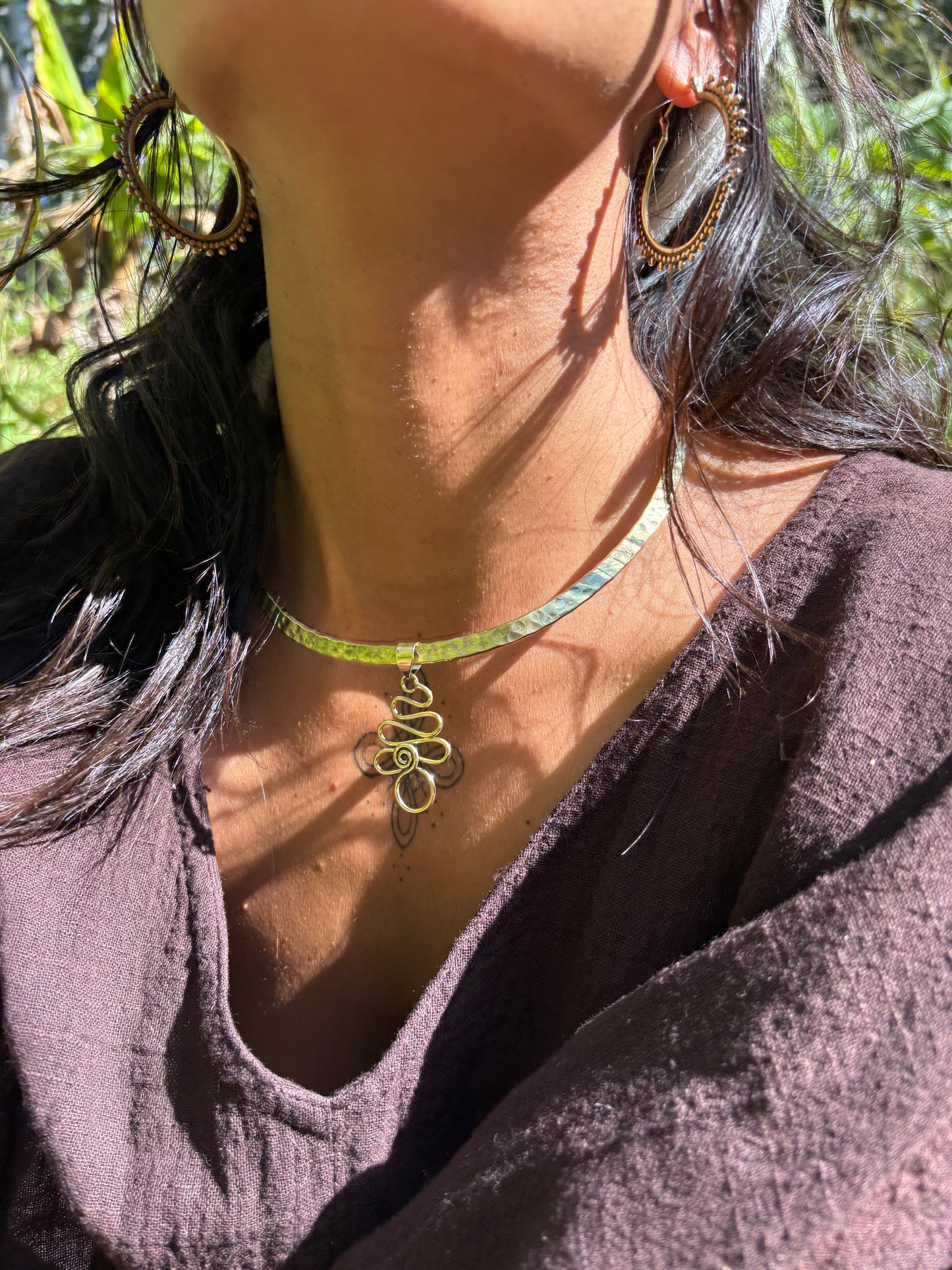 Spiral Pendant Choker