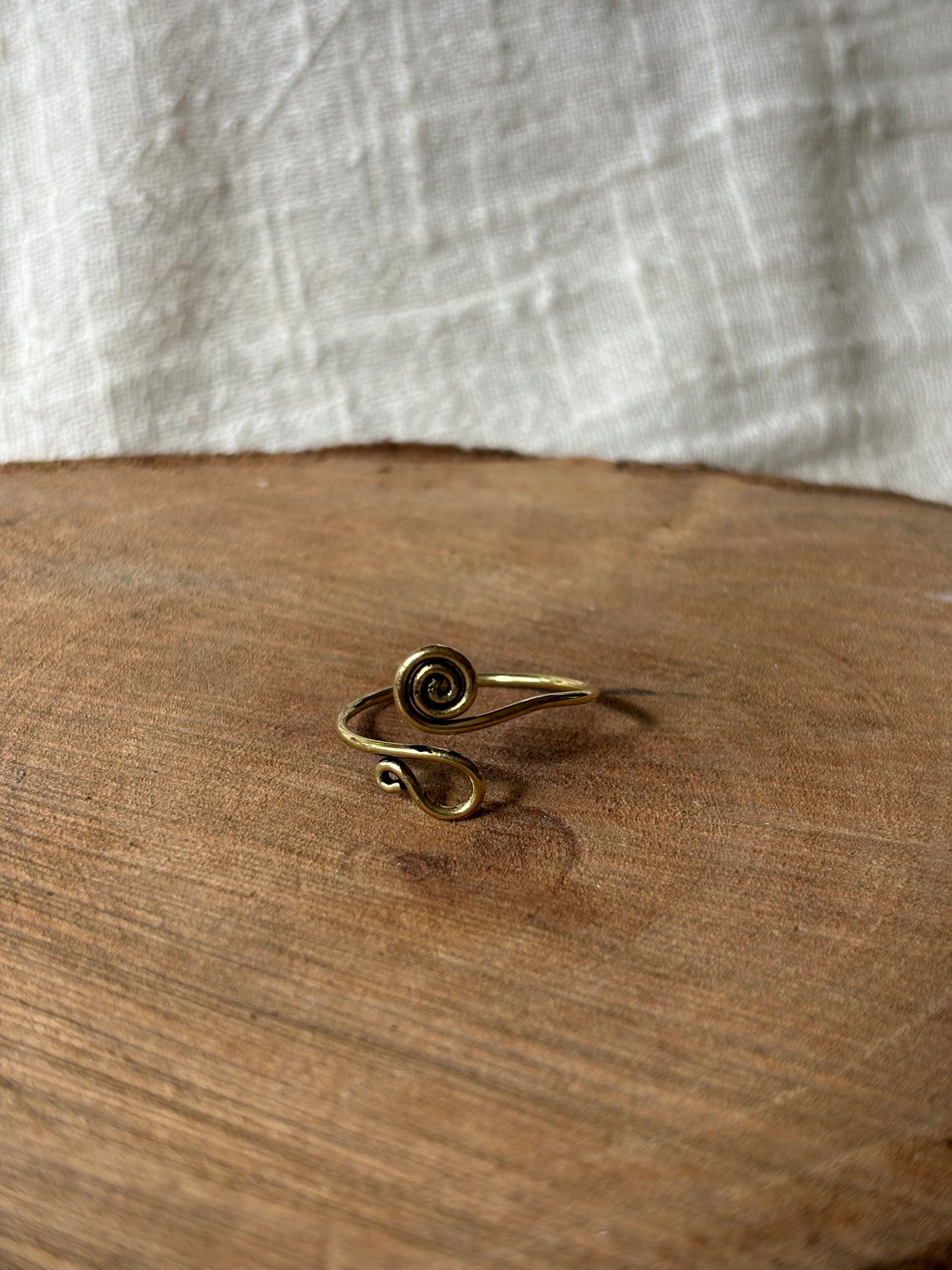 Brass Spiral Ring