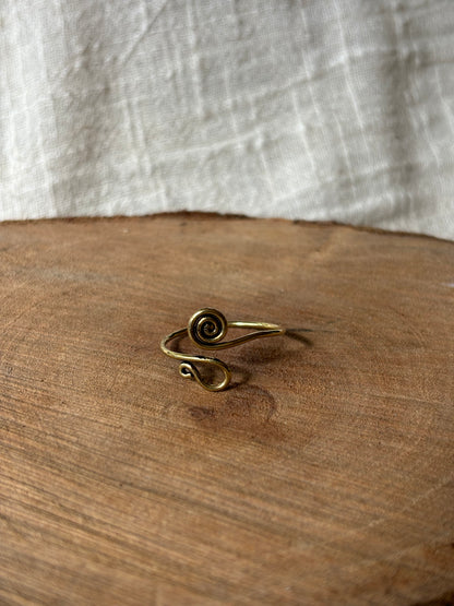 Brass Spiral Ring