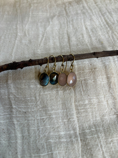 Rose Quartz & Labradorite Earrings