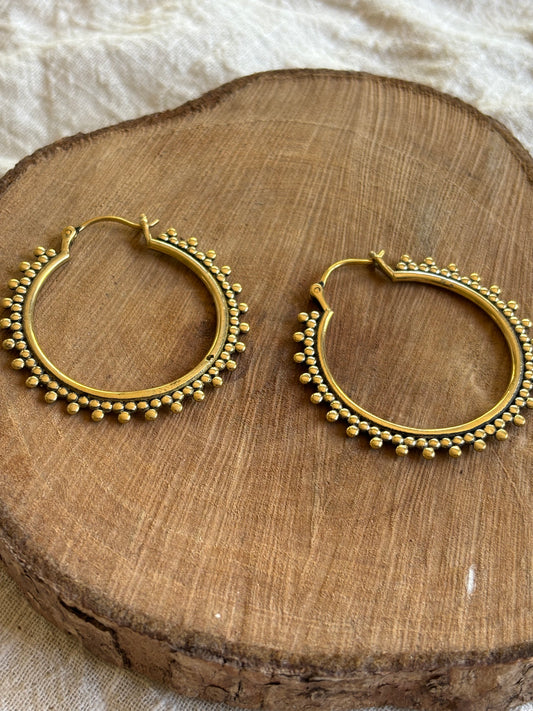 z6. Brass Hoop Earrings #2