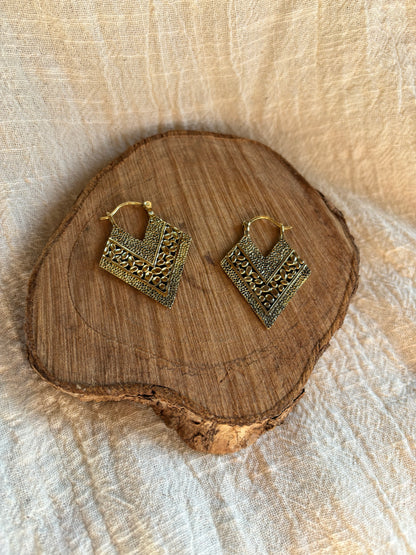 z10. Brass Point Earrings