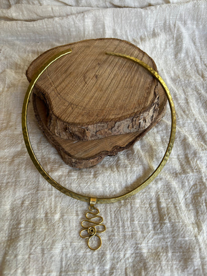 Spiral Pendant Choker