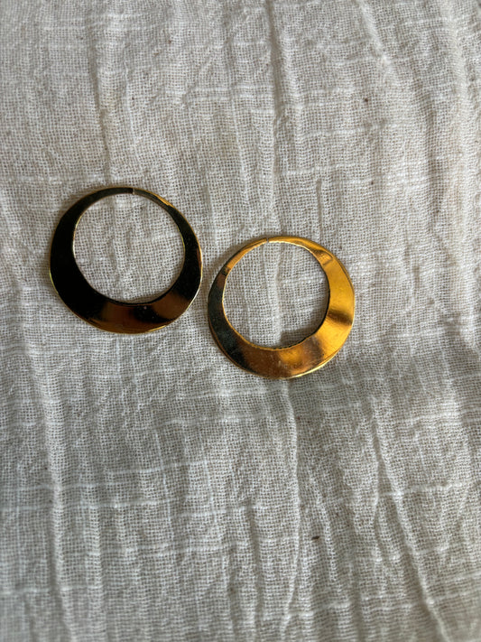 z14. Circle Brass Earrings #2