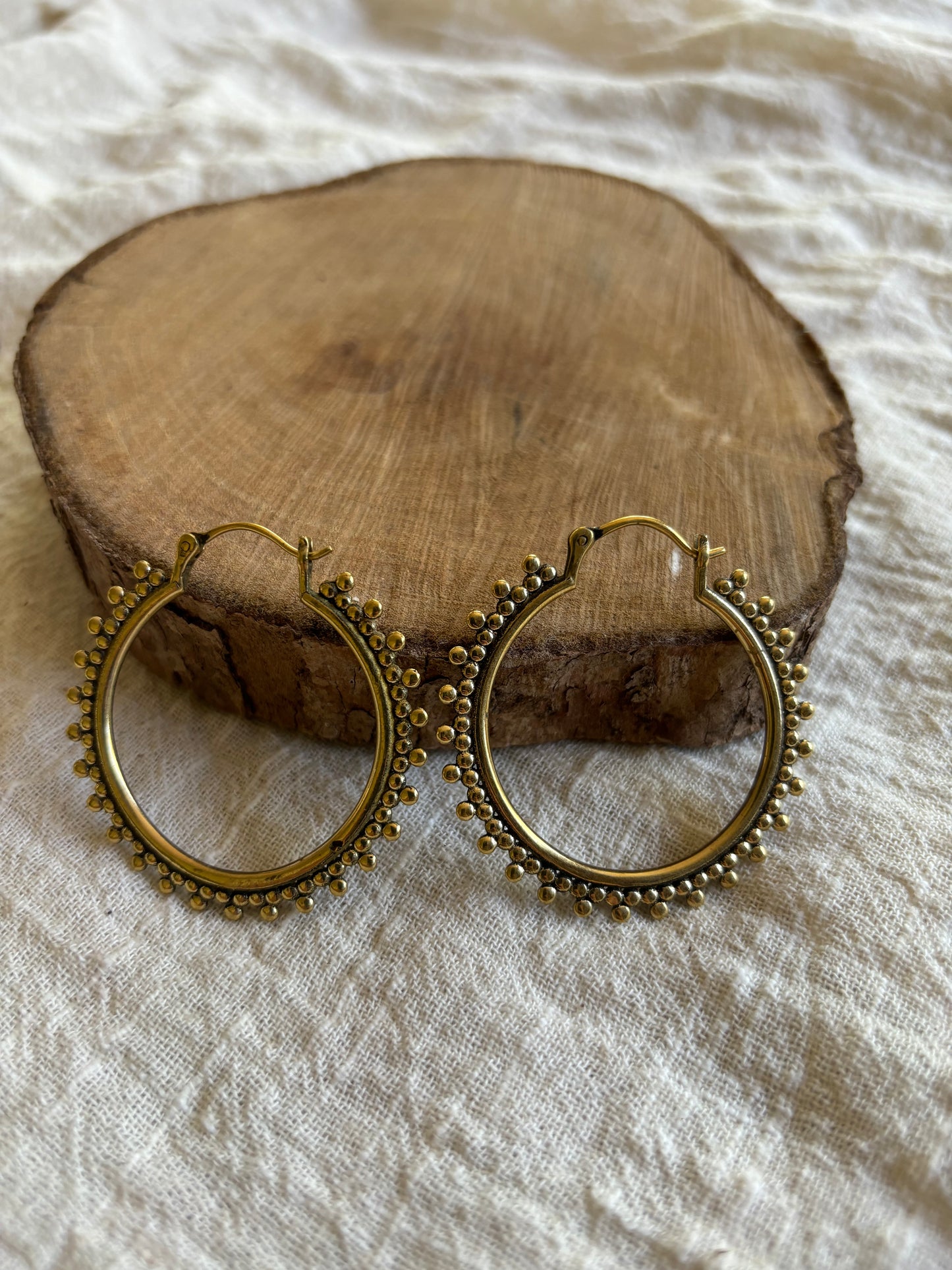 z6. Brass Hoop Earrings #2