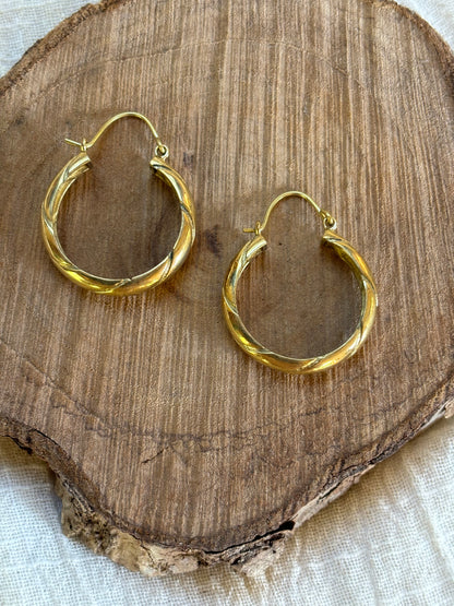 z5. Brass Hoop Earrings
