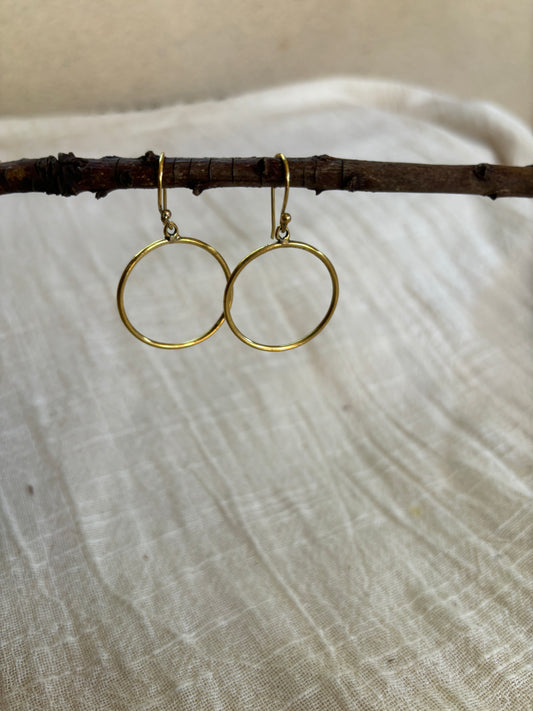 z13. Circle Brass Earrings
