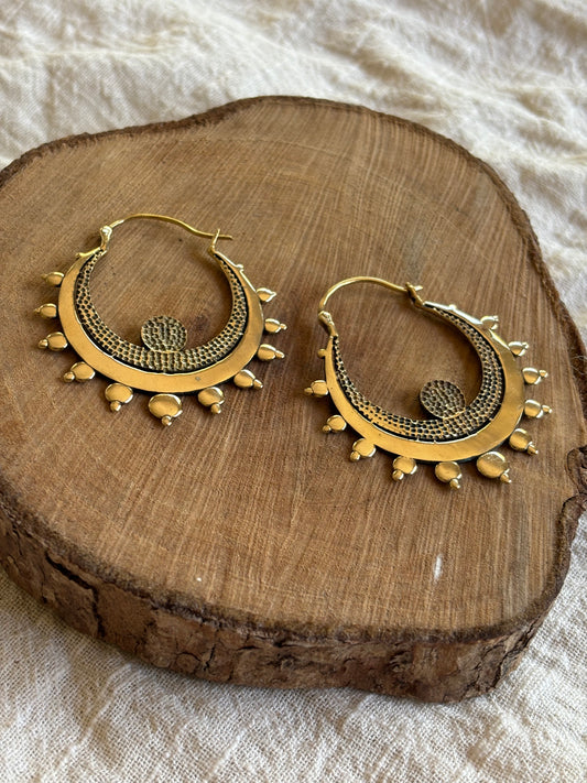 z7. Brass Hoop Earrings #3