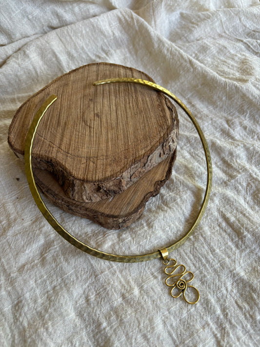 Spiral Pendant Choker