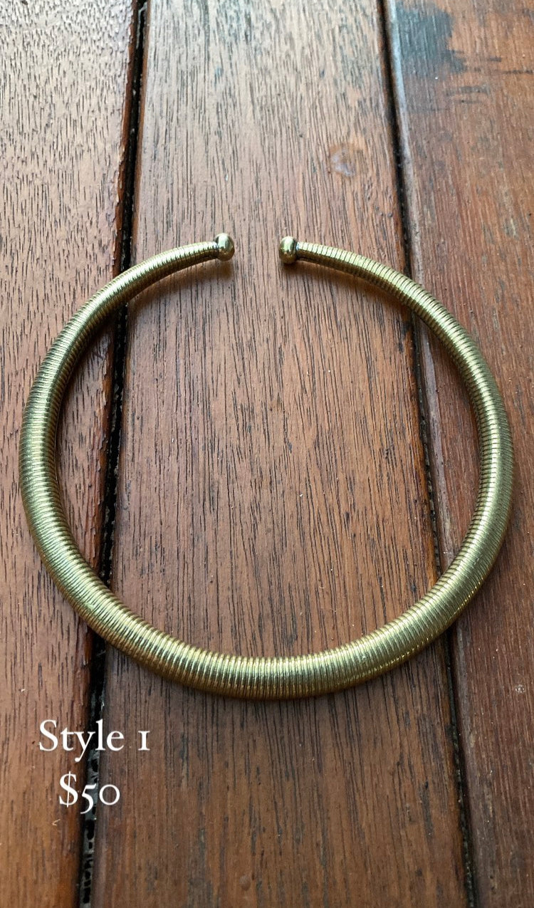 Brass Hoop Necklace