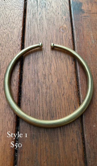 Brass Hoop Necklace