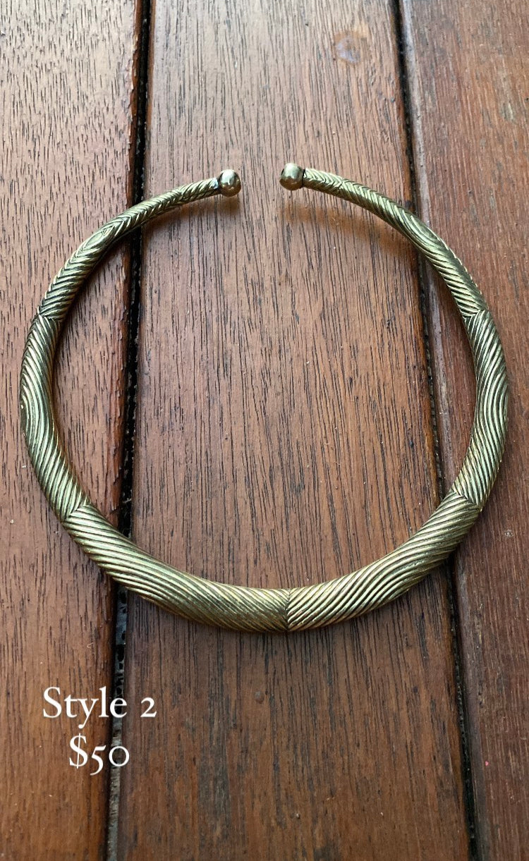 Brass Hoop Necklace