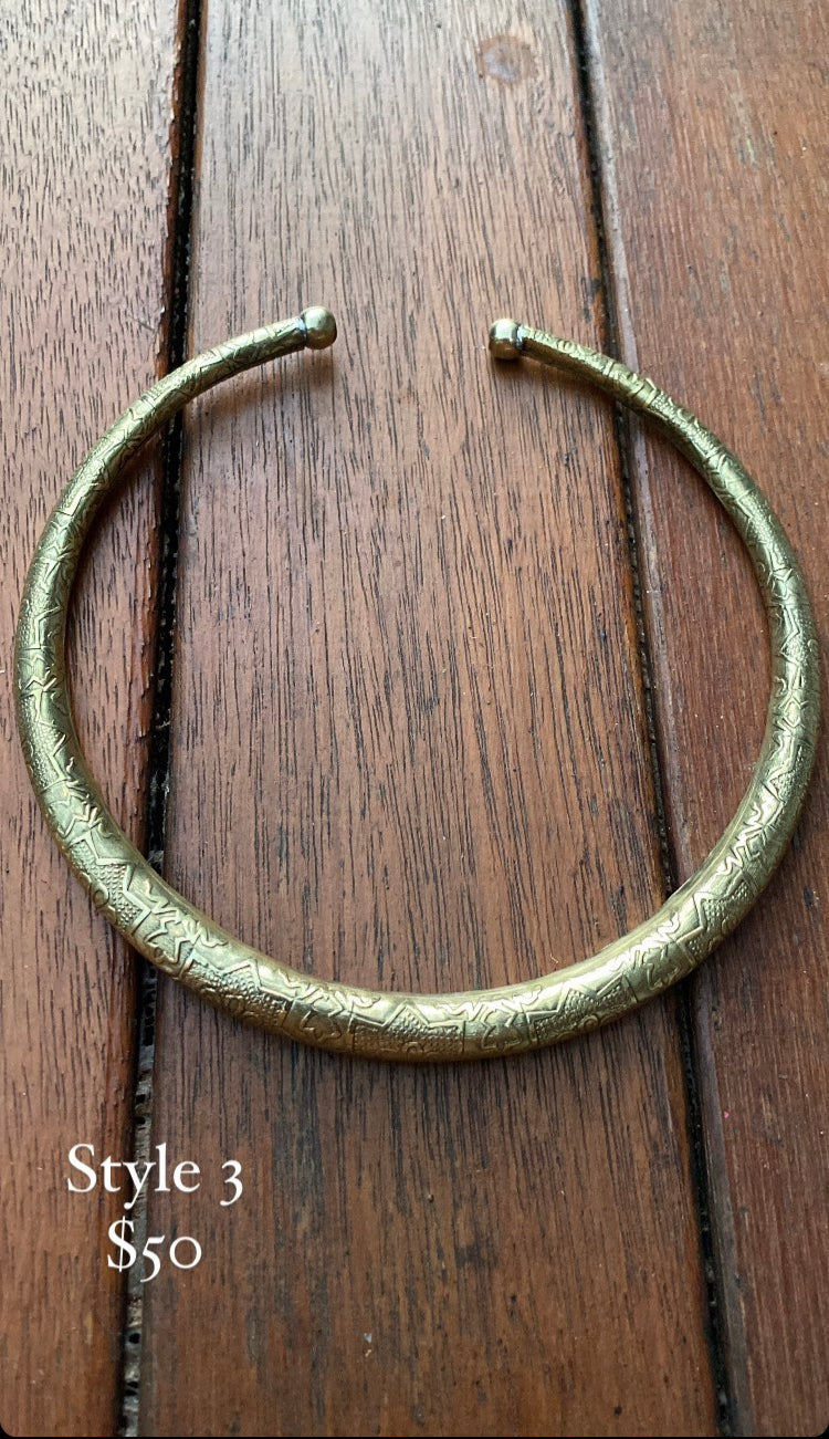 Brass Hoop Necklace