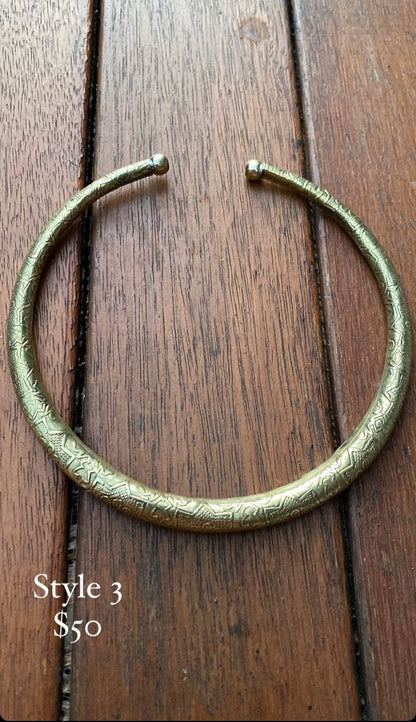Brass Hoop Necklace