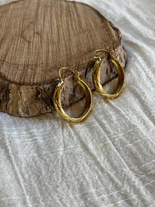 z5. Brass Hoop Earrings