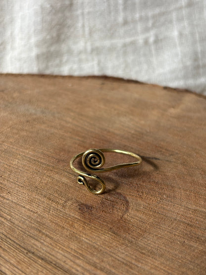 Brass Spiral Ring