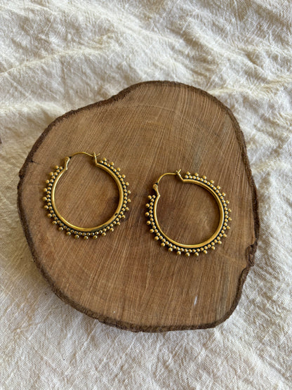 z6. Brass Hoop Earrings #2