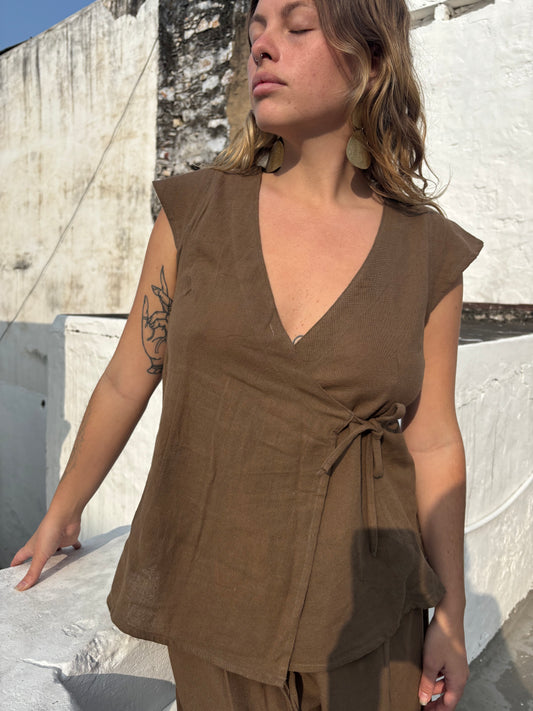 Davani Top - Brown