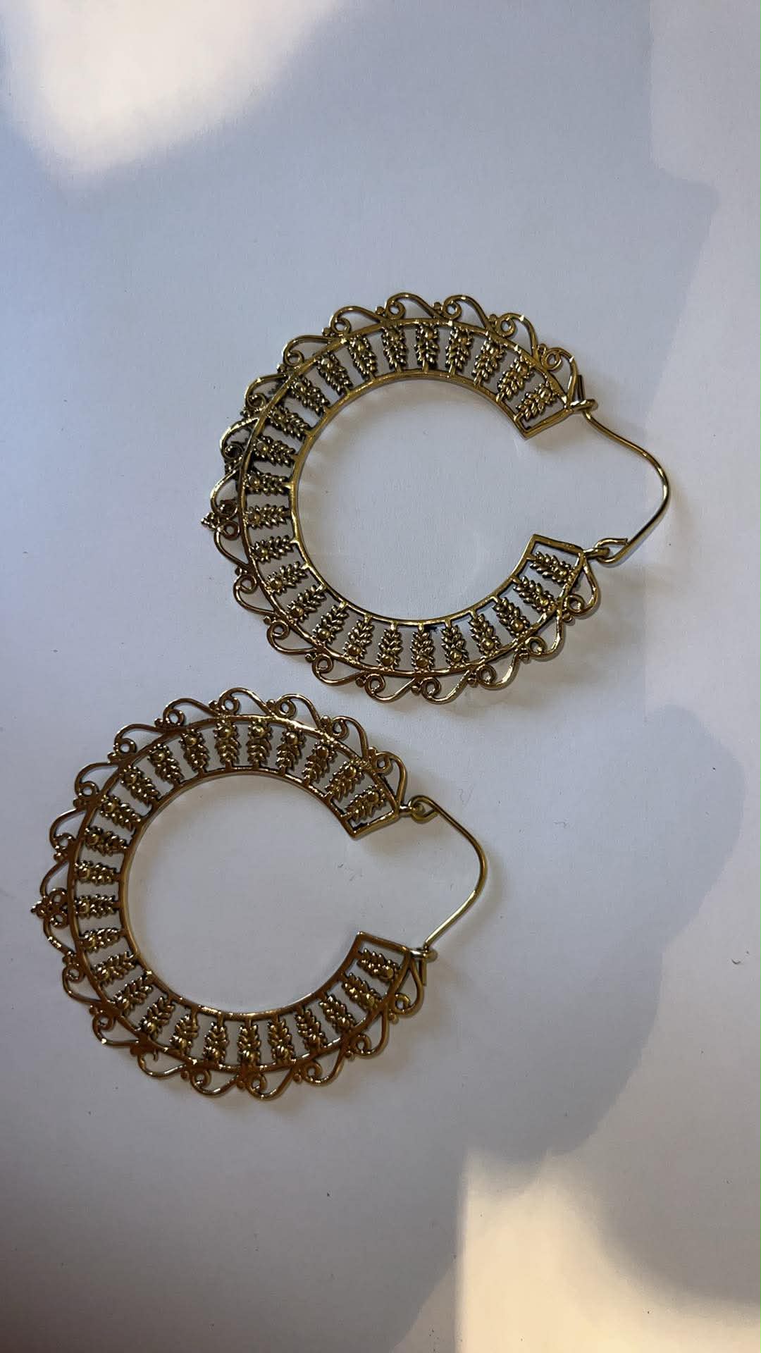 Brass earrings 