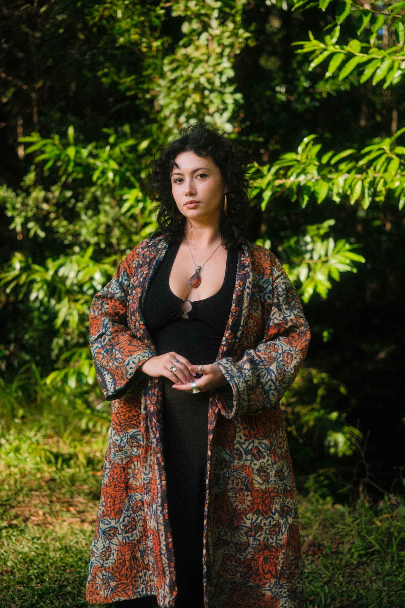 Kantha Jacket Red Blue