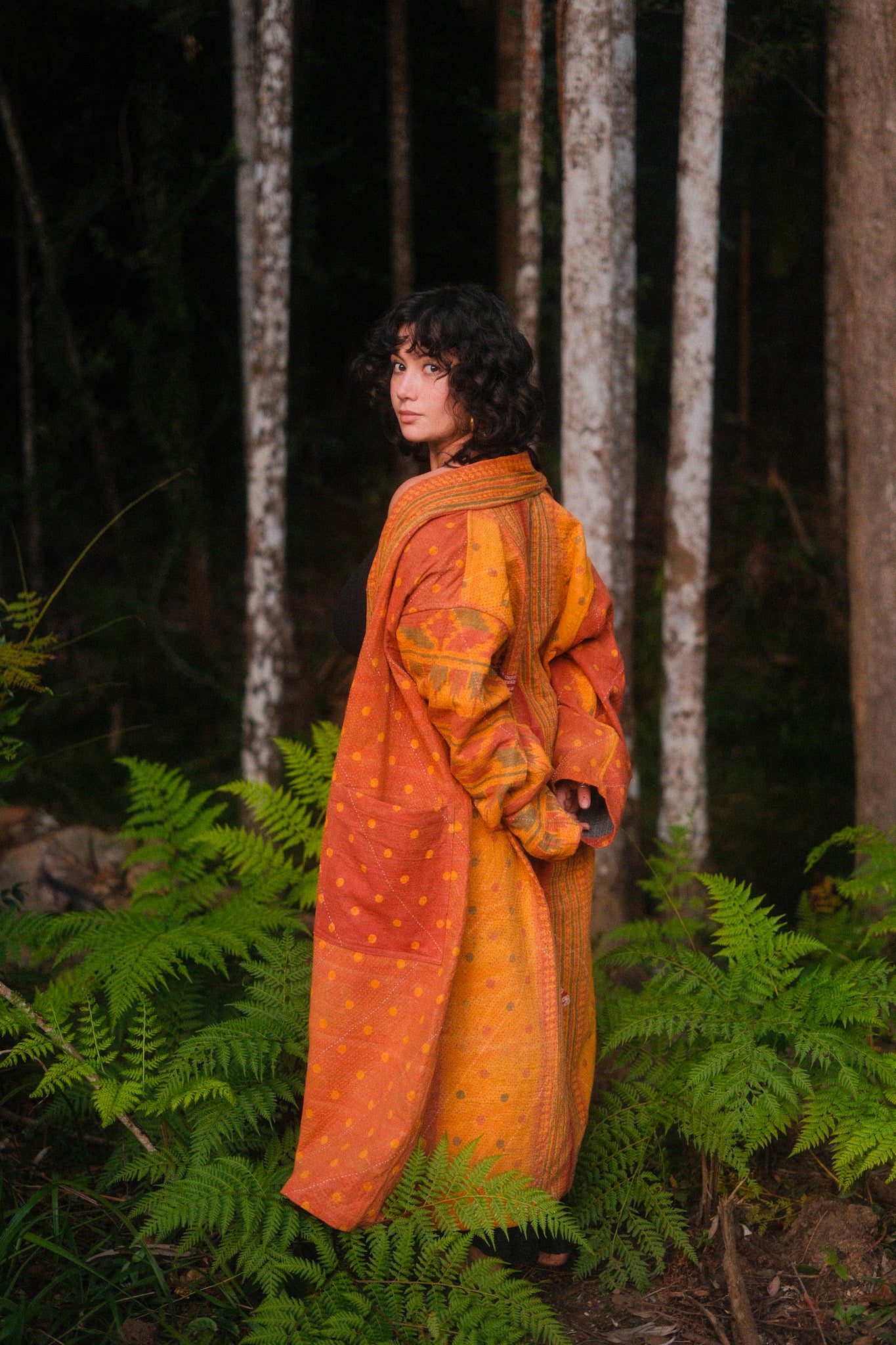 Kantha Jacket Orange