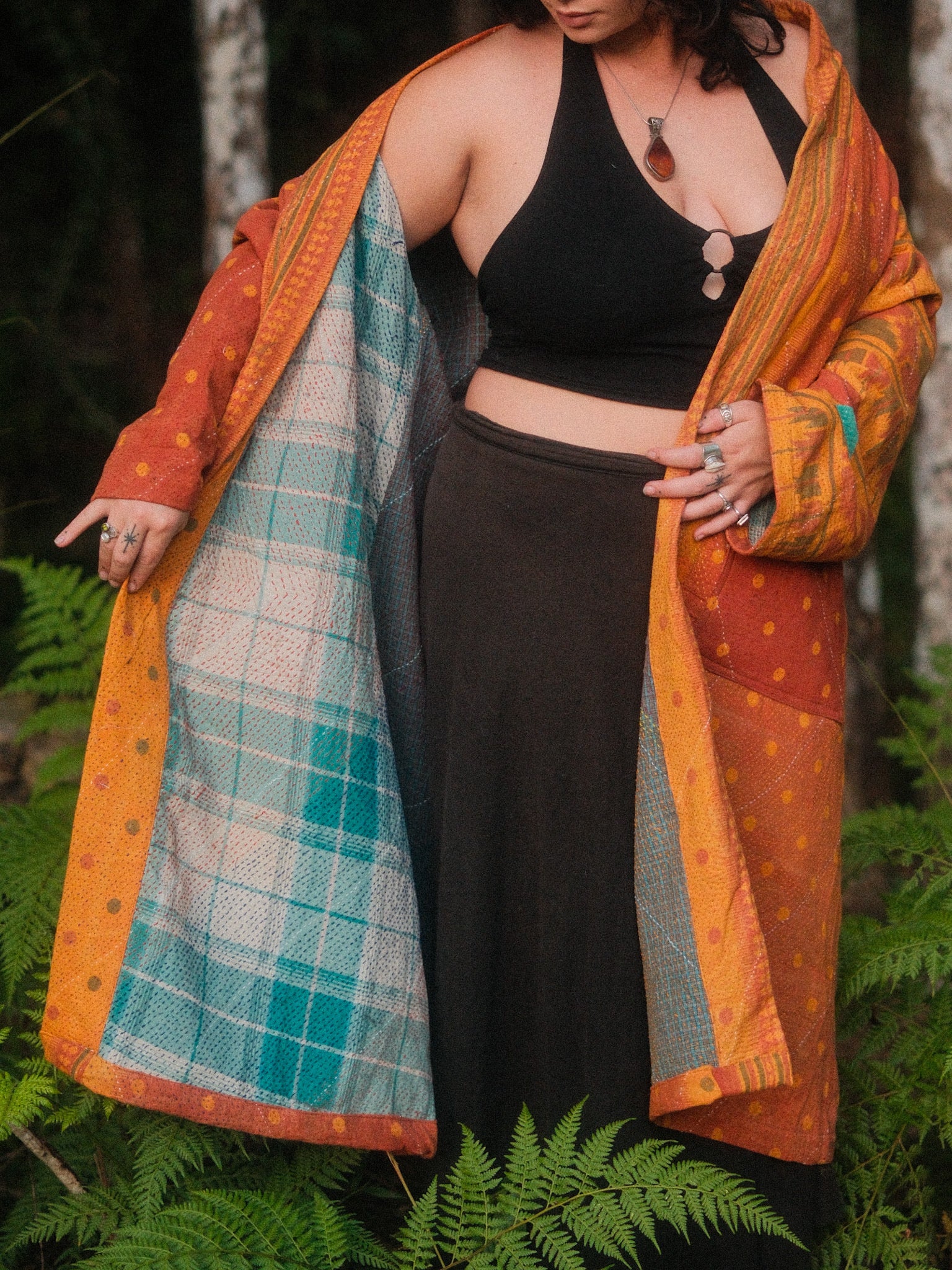 Kantha Jacket Orange