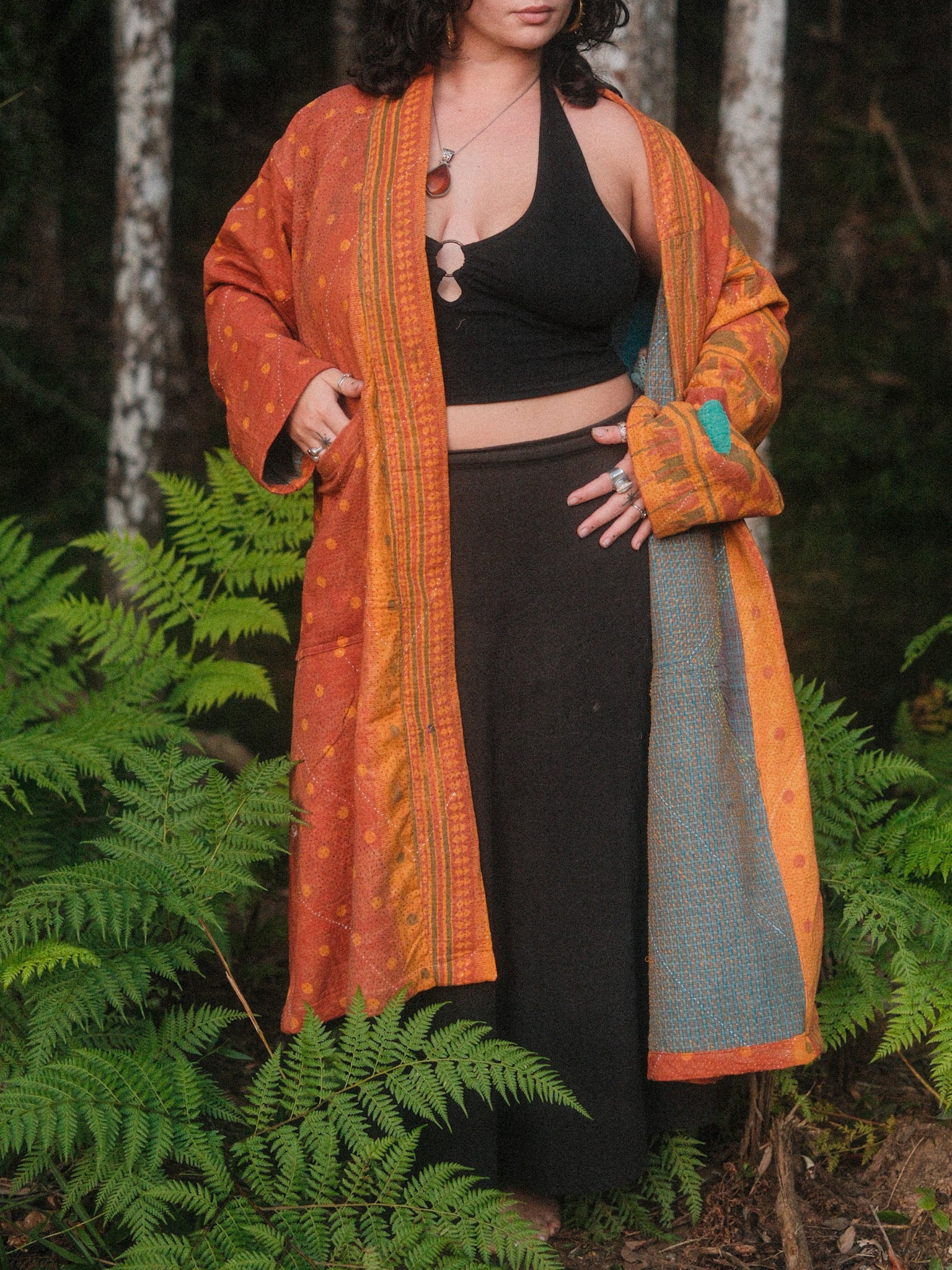 Kantha Jacket Orange