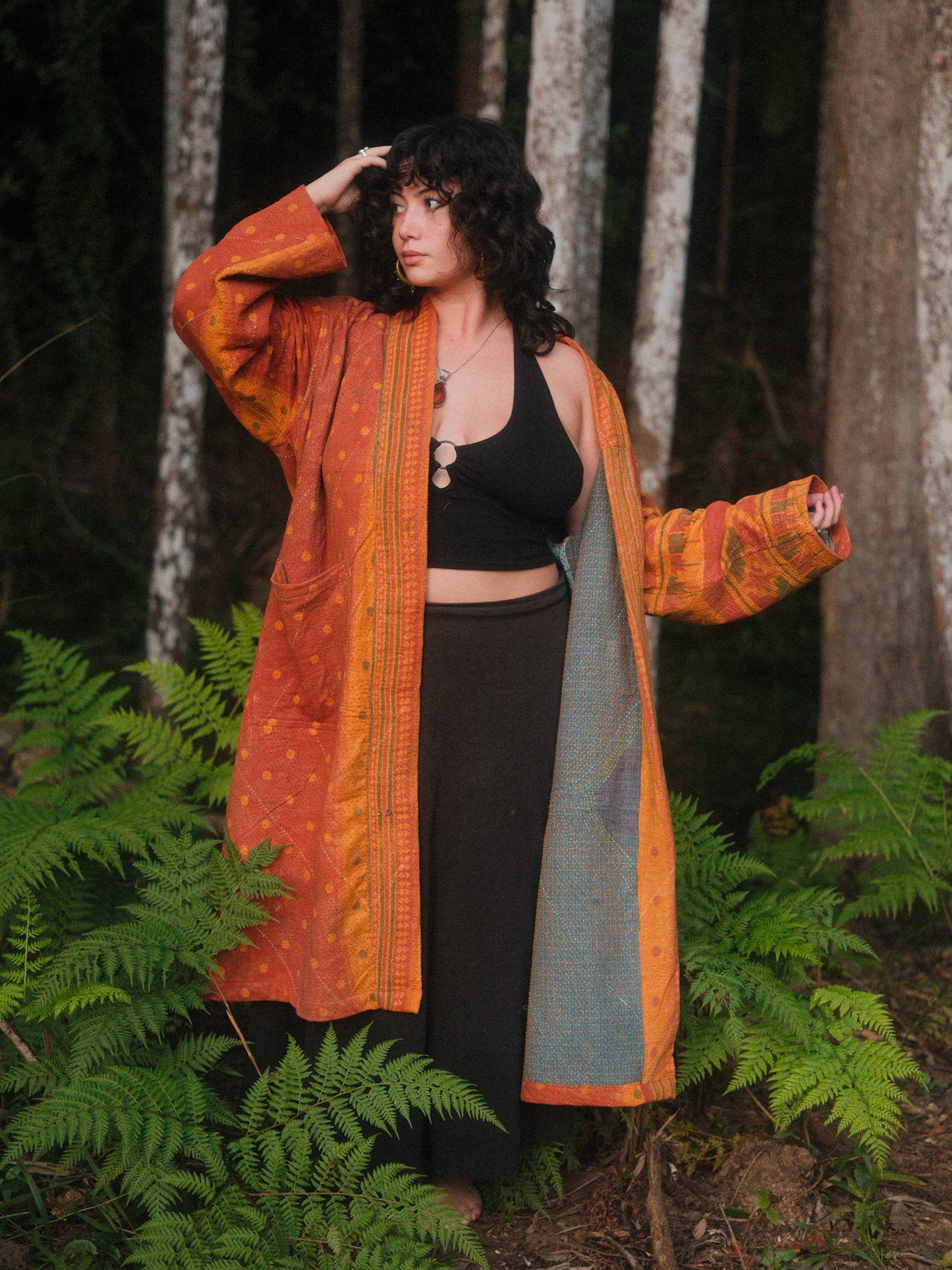 Kantha Jacket Orange