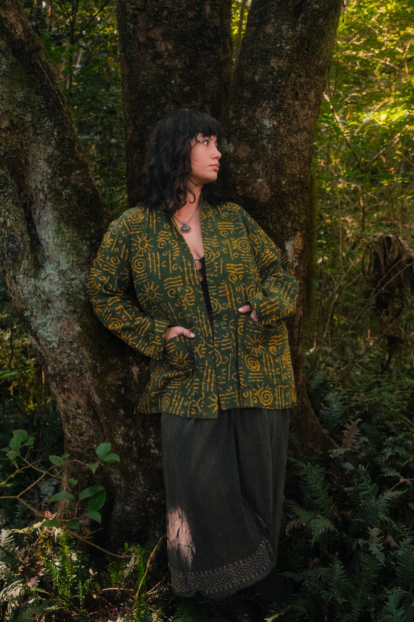 Kantha Jacket Green Sunshine