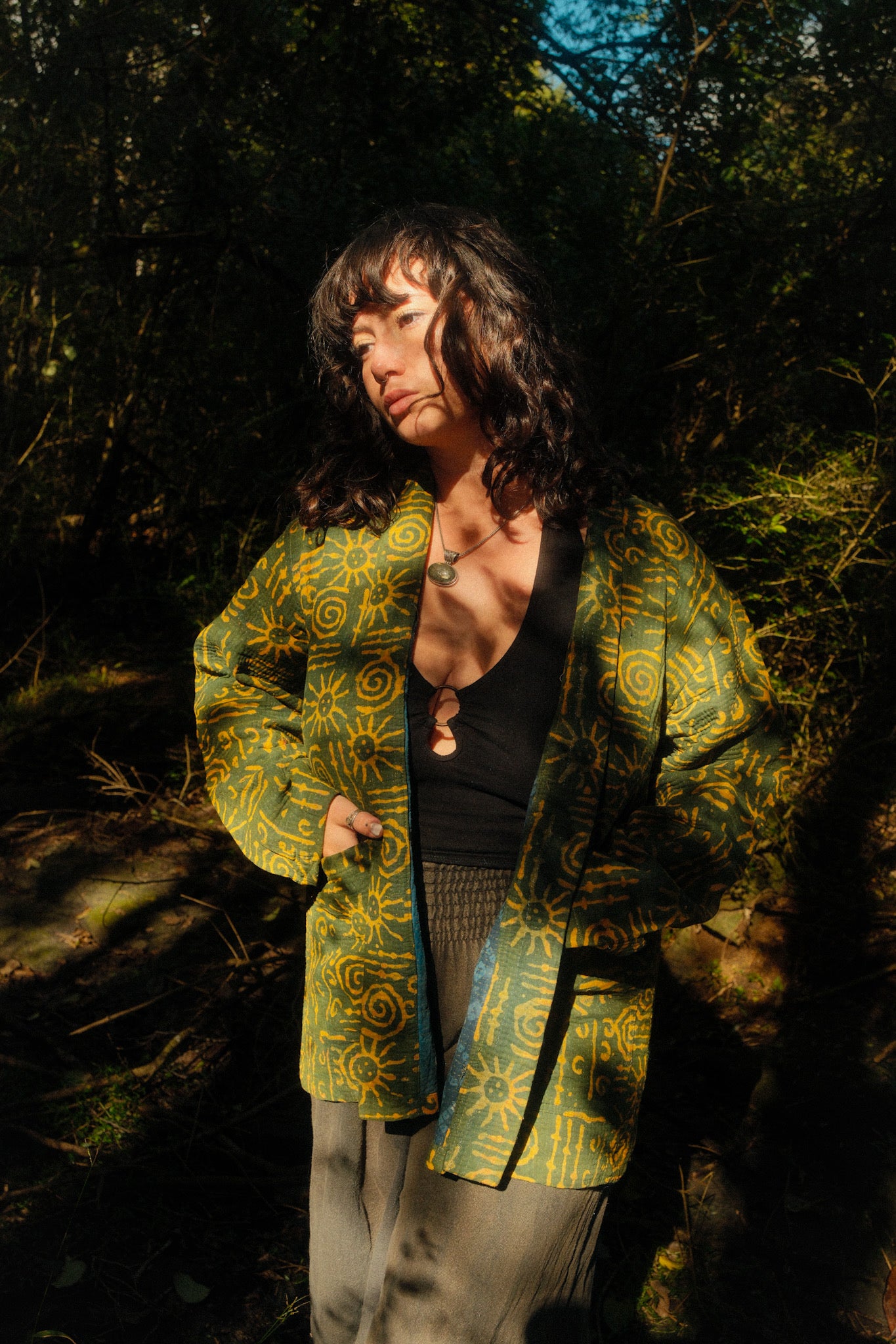 Kantha Jacket Green Sunshine