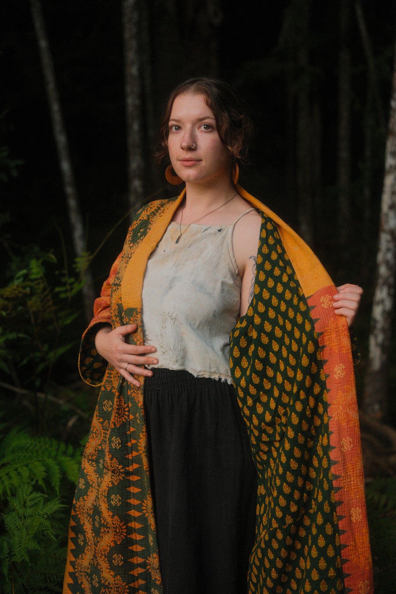 Kantha Jacket Yellow Green