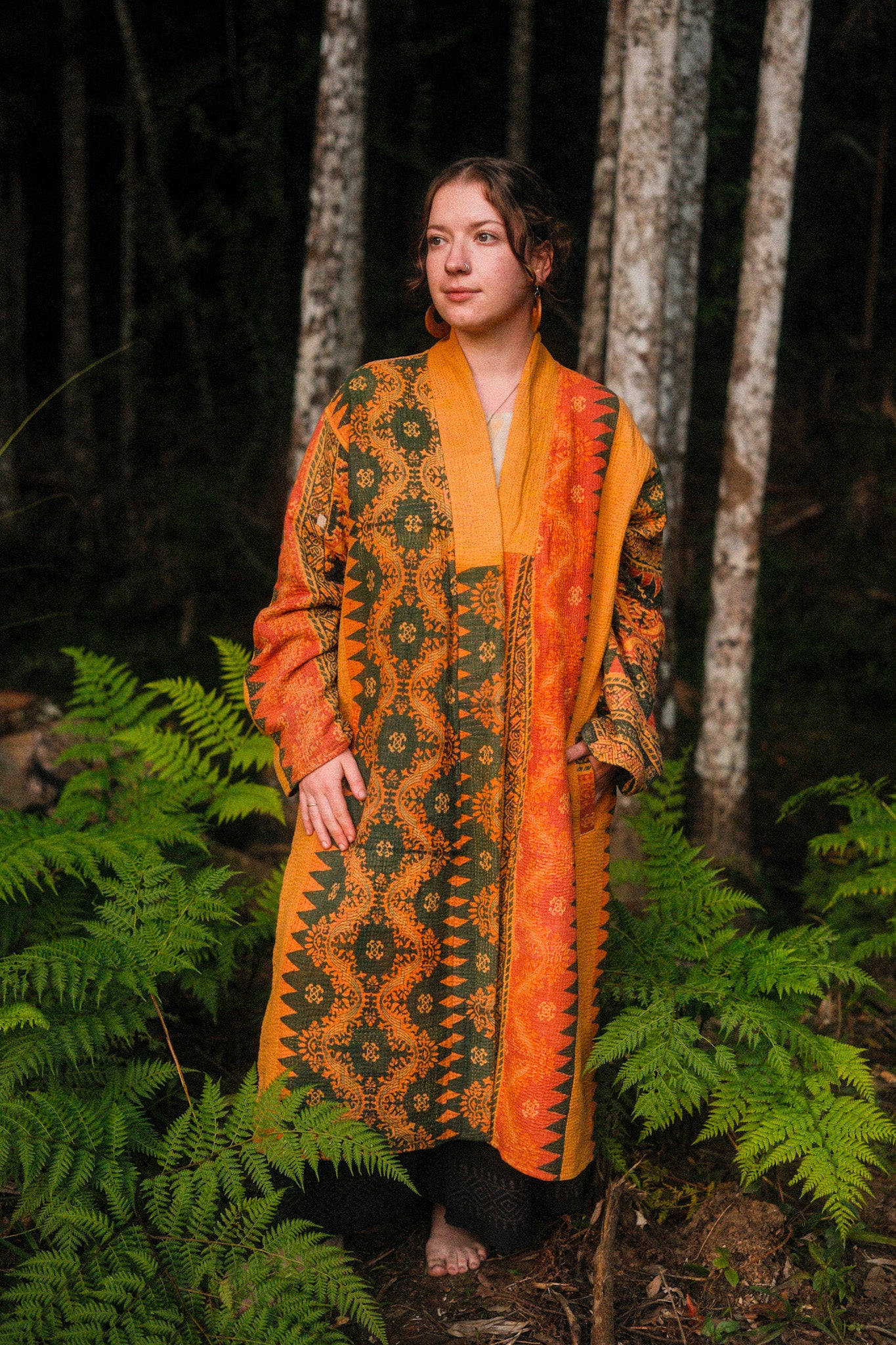 Kantha Jacket Yellow Green