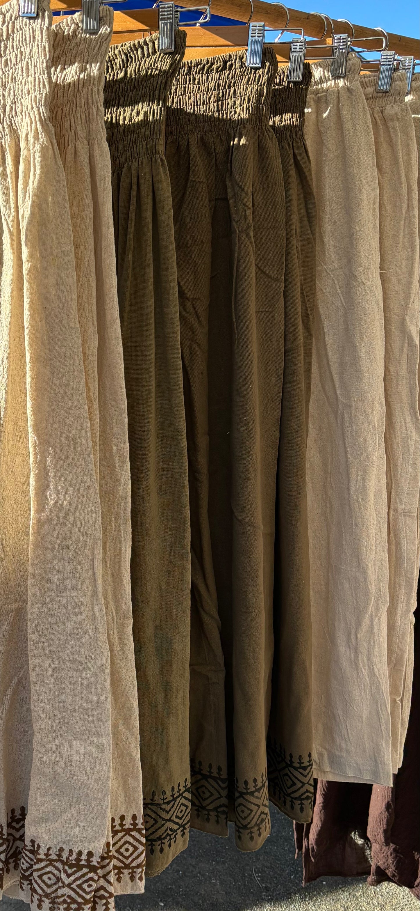 Elastic Waist Cotton Pants