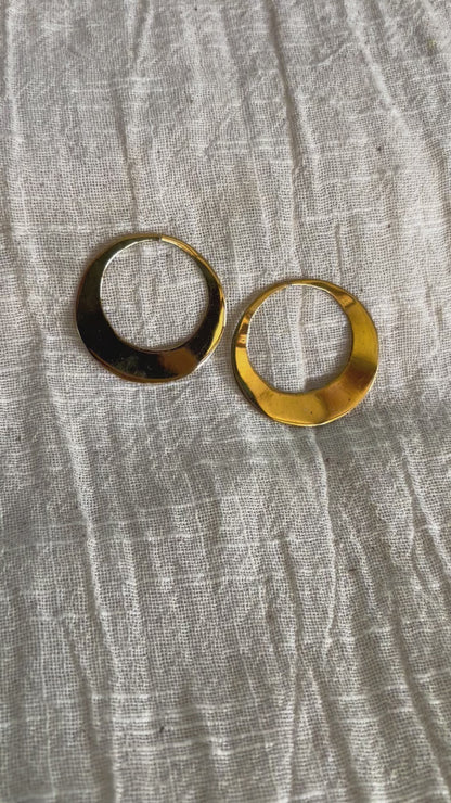 z14. Circle Brass Earrings #2